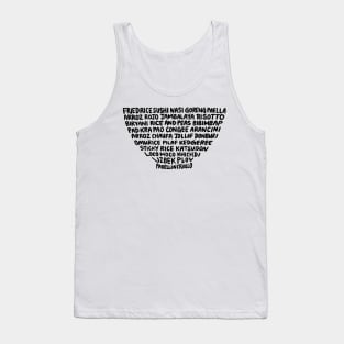 Rice Dishes Text Shaped Like Rice Bowl (Fried Rice Sushi Paella...) Tank Top